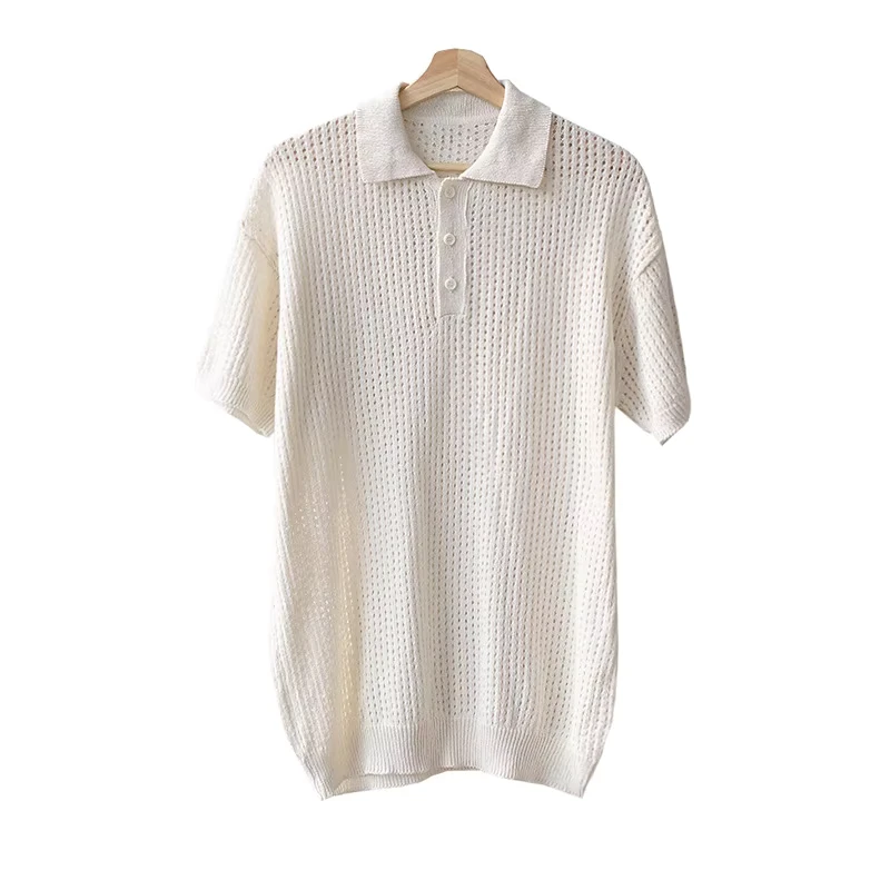 Cotton Knitted Polo Shirts Men Custom Embroidered Printed logo Casual Polo Shirt for Men