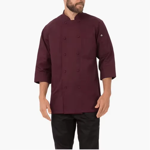 Cotton-Long-Sleeve-Chef-Kitchen-Jacket-Restaurant-Uniform