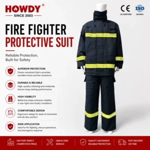Cotton Nomex Emergency Rescue Firefighting Protective Clothing with Reflective Tapes