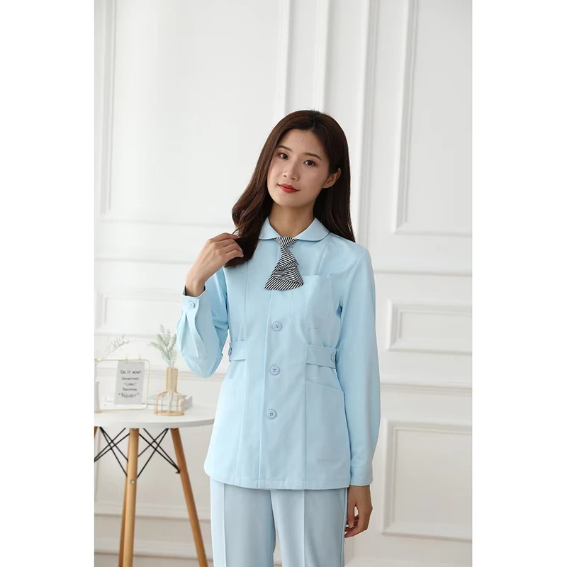 Cotton Nurse Medical Uniform Hospital Workwear, Pink and Light Blue