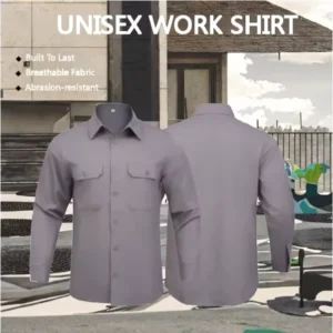 Cotton Polyester Breathable Long Sleeve Mechanical Welding Protective Work Shirt