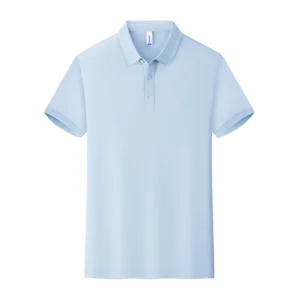 Cotton Polyester Mens Solid Color Breathable Casual Short Sleeve for Shirt Customizable logo Work Daily Wear