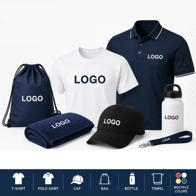 Cotton-Printed-T-Shirt-and-Polo-Shirt-Set-with-Corporate-Baseball-Cap