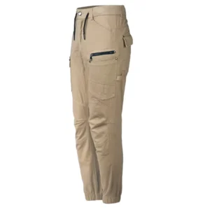 Cotton Spandex Drawstring Multi Pocket Casual Jogger Streetwear Breathable Silver FR Reflective Tape All Season Men’s Cargo