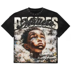 Cotton T shirt Finished Product Dyed Sprayed Horse Chestnut Pre Washed Process Digital Direct Spray Loose Shoulder Design
