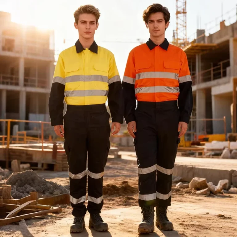 Cotton-Work-Clothes-Wear-Shirt-Pant-Uniform-Worker-Overall-Construction-Mining-Industrial-Reflective-Safety-Hi-Vis-Workwear