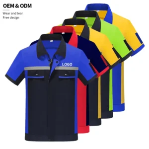 Cotton Working Uniform Long Sleeve Workwear Custom Logo Reflective Safety Clothes Hi Vis Men FR Work Shirt
