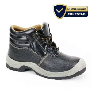Cow Leather Mining and Construction Steel-Toe Safety Shoes for Men Industrial Work Boots