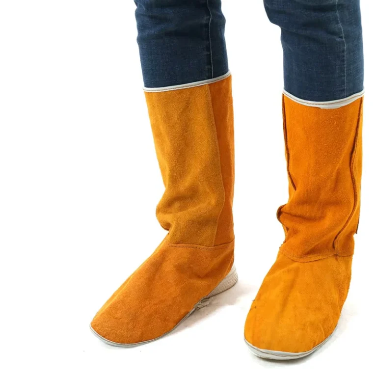 Cow-Split-Leather-Welding-Shoe-Covers-with-Spark-Resistance