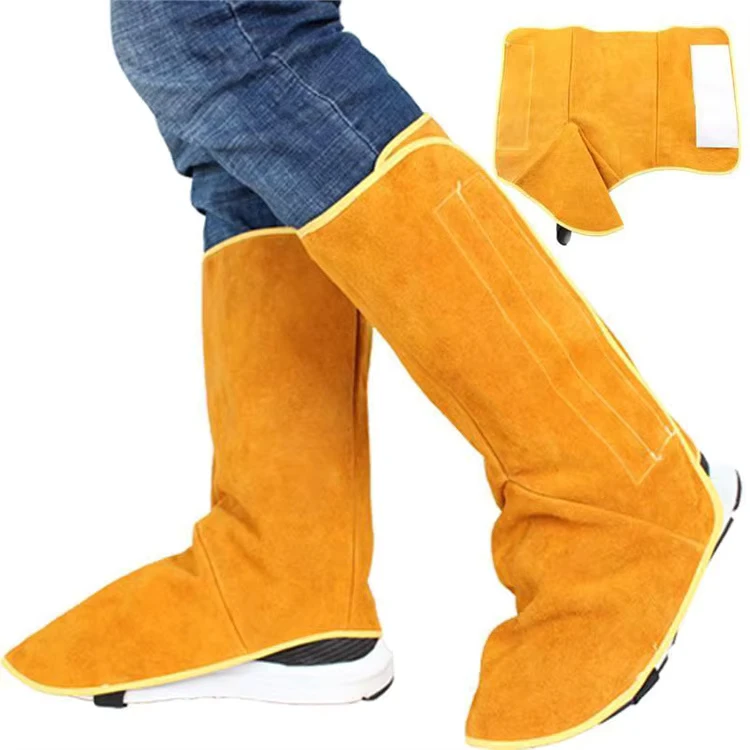 Cowhide-Leather-Welding-Shoes-Cover-Flame-Heat-Abrasion-Resistant-Safety-Clothing-for-Welder-Working-Foot-Protector-Made-China