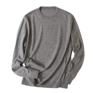 Crew Neck Plain Color Knitted Long Sleeve Men Sweaters Custom Knitted Soft Fashion Inner Mongolia Cashmere Pullover Sweater