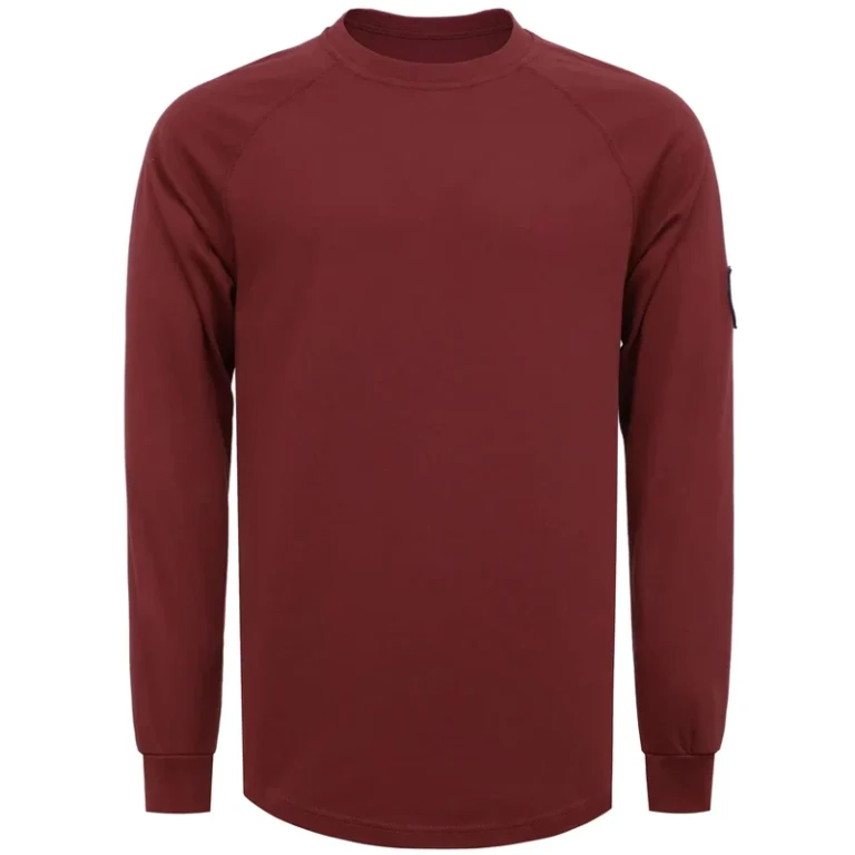 Crew-Neck-T-Shirt-Breathable-Flame-Resistant-Fire-Protection-FRC5608D-Red-Loose-Fit-Industrial-Workwear-5