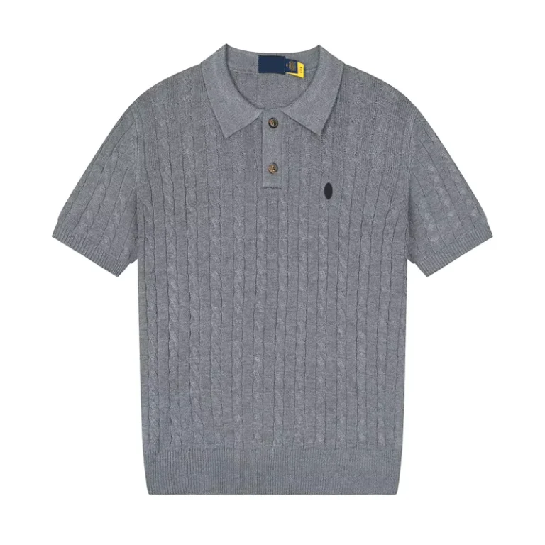 Cross-border-Spring-Summer-Japan-Style-Embroidered-Logo-Mens-Pure-Cotton-Short-Sleeve-Crew-Neck-Knit-Sweater