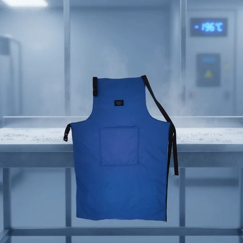 Cryogenic Safety Gloves Handling Liquid Nitrogen Blue Cold Resistant Sub Zero Temperature Flexible Silicone free Powder free