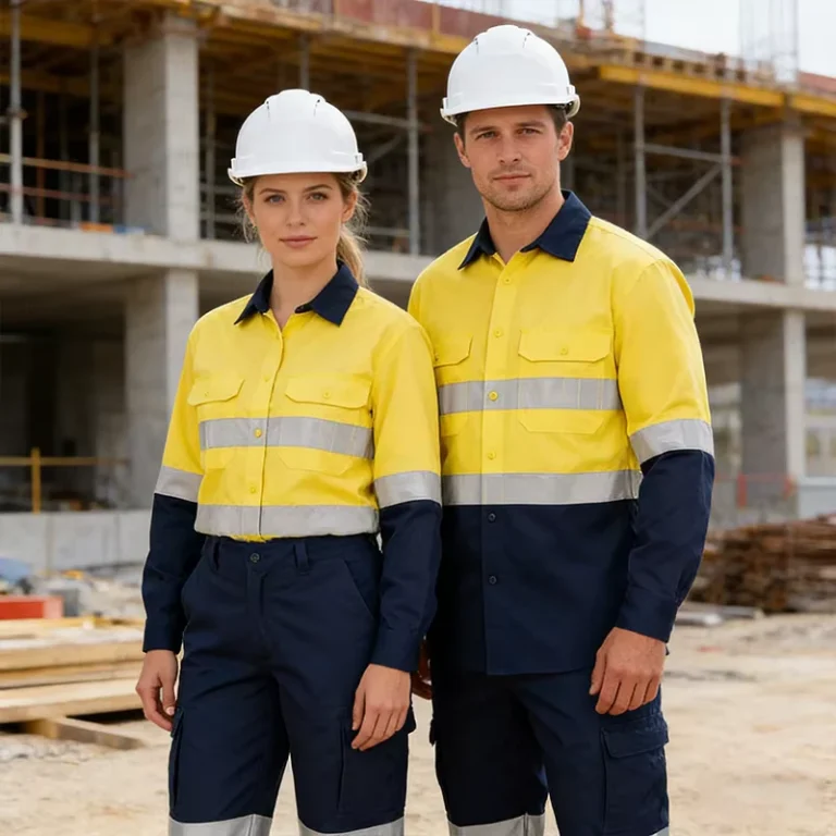 Custom-100-Cotton-Construction-Mining-Traffic-Coal-High-Visibility-Reflective-Safety-Uniform-Work-Shirt-Hi-Vis-Worker-Workwear