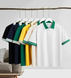 Custom 240gsm for Turtleneck Polo Oversize Streetwear Blank Men’s Short Sleeve T-shirts