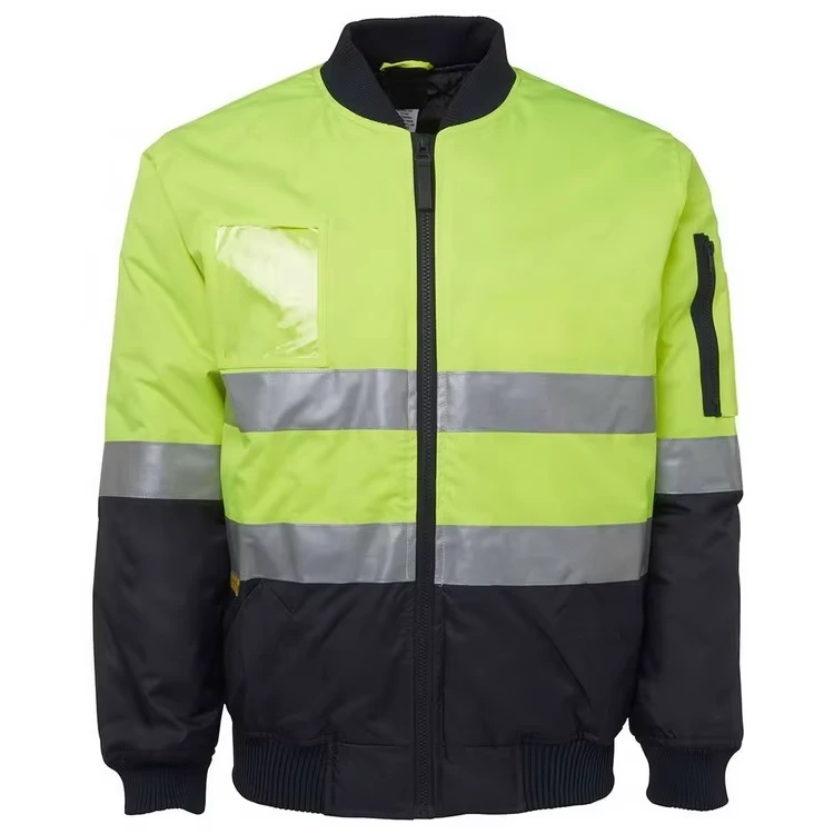 Custom 3M Reflective Bomber Safety Jacket