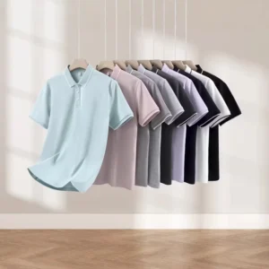 Custom 65% Cotton 27% Solona 8% Spandex Short sleeved Women Men’s Polo Shirt Ice Cool Feeeling Solid Unisex Polo T shirt