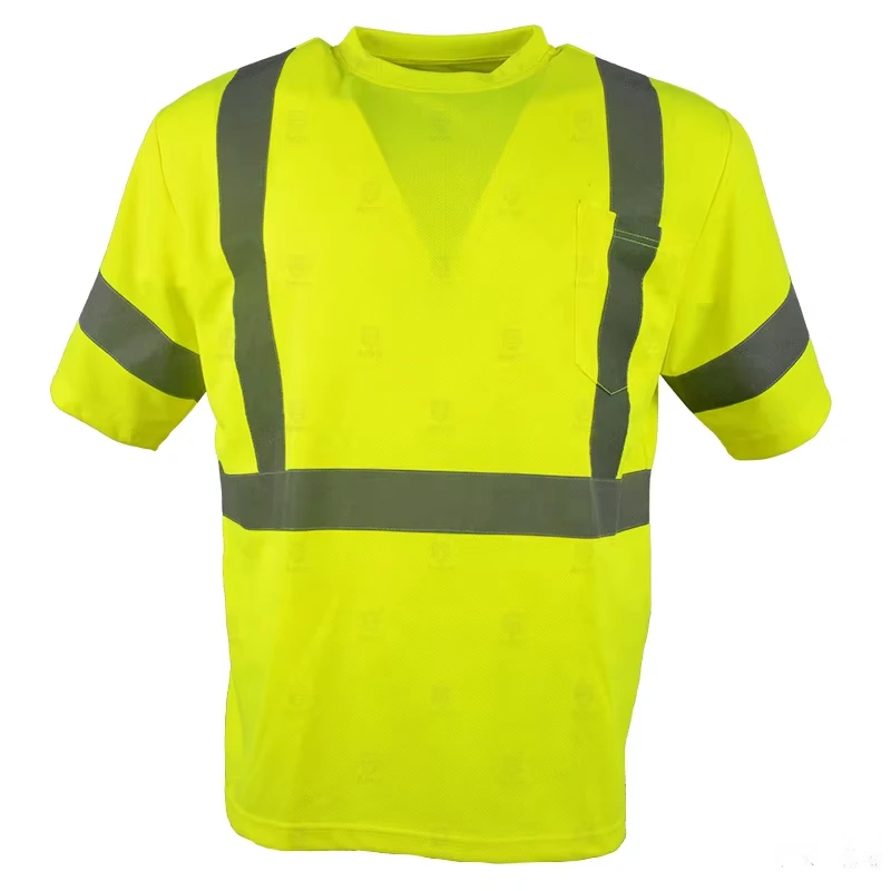 Custom ANSI Safety Reflective Unisex Work Shirt Polyester Long Sleeve Hi Vis with Customized Logo for Construction Engineer
