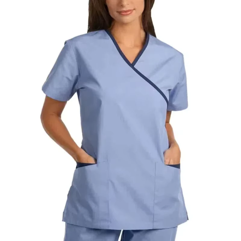 Custom Anti-Static Breathable Women's Scrub Workwear Uniform Set for Beauty Salon and Spa