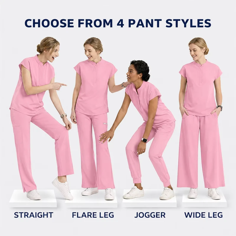 Custom Antibacterial Medical Nursing Scrubs Uniform Sets Doctor Nurse High Stretch Scrub Salon Uniform Stretch Scrubs Set
