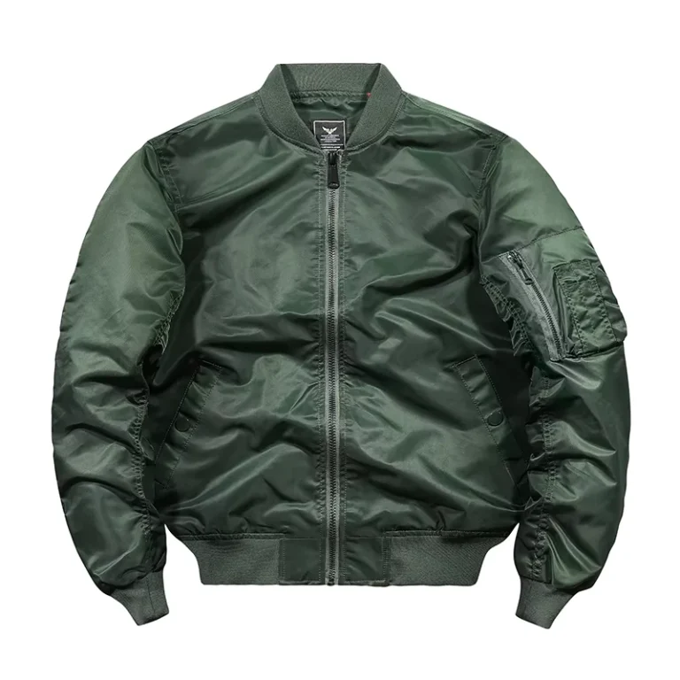 Custom-Autumn-Mens-Pilot-MA1-Coat-Flight-Baseball-Outwear-Green-Black-Biker-Bomber-Jackets