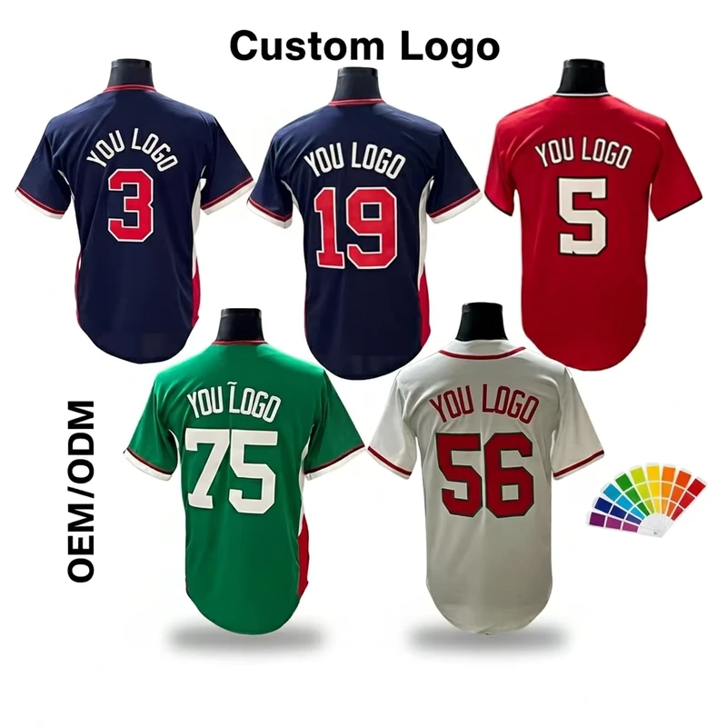Custom Baseball Stadium Jersey, Stitched Embroidered 100% Polyester Quick-Dry Uniform