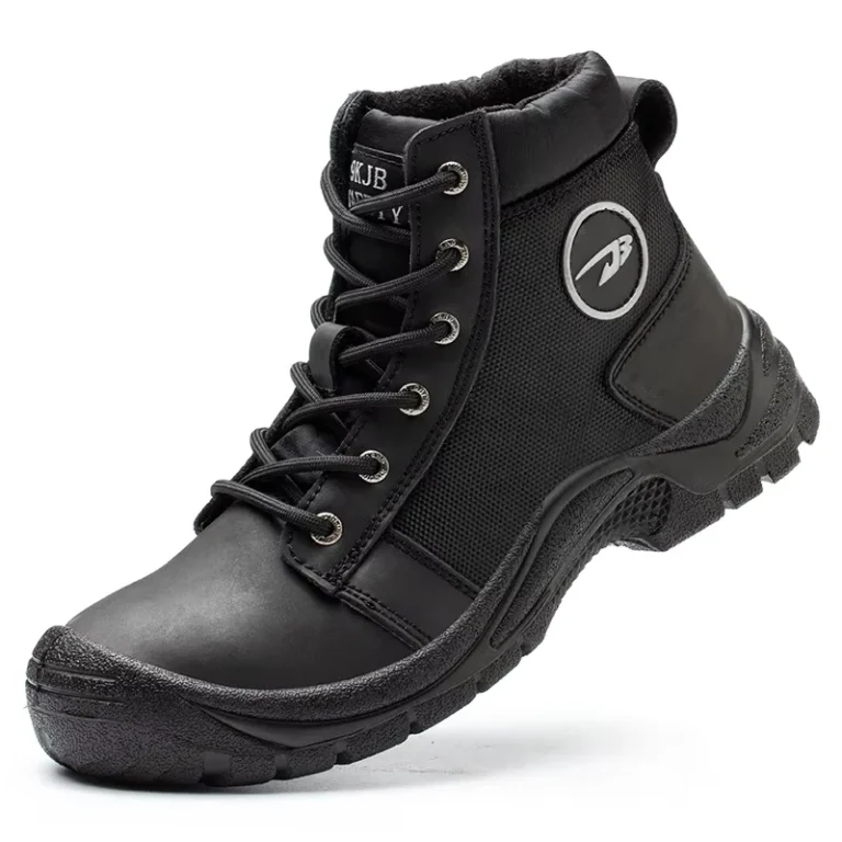 Custom-Black-Mid-Cut-Safety-Work-Shoes-Steel-Toe-Sneakers-for-Construction