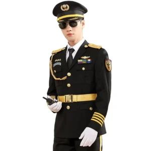 Custom Black Security Guard Officer Leader Uniform Security Safety Uniform Suits