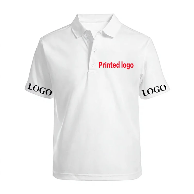 Custom Blank Golf Polo Shirt Unisex Cotton Polyester Embroidered Logo