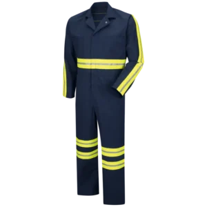 Custom Blue Hi Vis Safety Workwear Coverall Flame Retardant Waterproof with Reflective Overall for Workers
