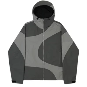 Custom Brand OEM Autumn Color Block Nylon Zip up Multi Pocket Loose Tactical Windbreaker Jackets Men