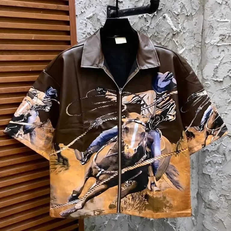 Custom-Brand-OEM-Spring-Color-Block-Leather-Zip-Up-Loose-Tactical-Windbreaker-Mens-Tshirt
