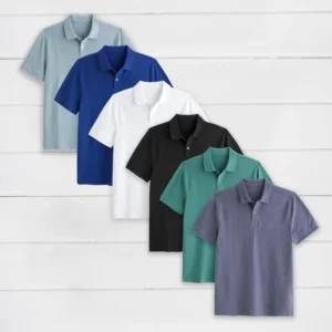 Custom Brand Personalized Fit Embroidery Knit Cotton Men’s Business Clothes Men T Shirt Polo for Man