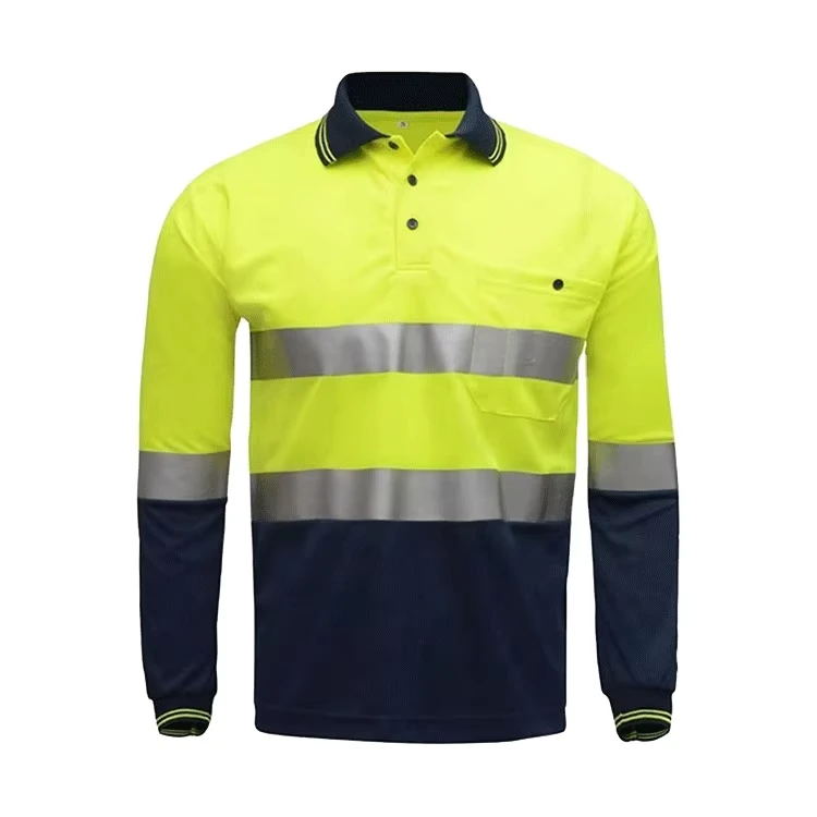 Custom-Breathable-Bird-Eye-Hi-Vis-Reflective-Long-Sleeves-Safety-Polo-Shirt-for-Outdoor-Night-Work-Safety