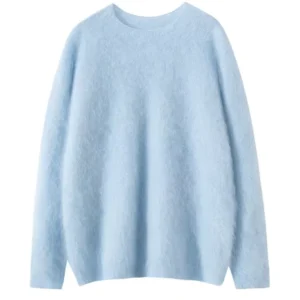Custom Brush Cashmere Designed Women Sweater Luxury Oversized 100% Cashmere Sweater For Ladies