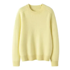 Custom Casual Crew Neck Solid Color Breathable Warm Women Knit Sweater