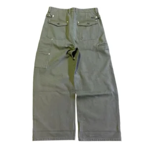 Custom Casual Twill Canvas Cotton Men’s Cargo Pants Stone Washed Vintage Baggy Pants Wide Leg Carpenter Workwear Tactical Pants
