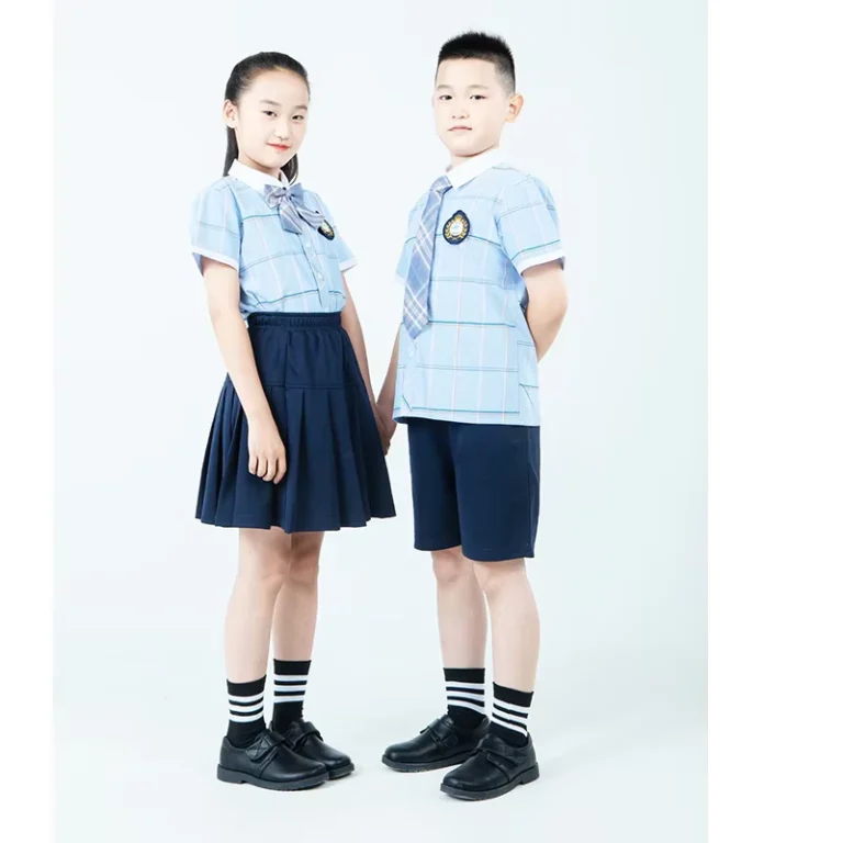 Custom-Childrens-Summer-School-Uniform-Set-with-Polo-T-Shirts-and-Shorts