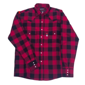 Custom Color Pearl Snap Fr Clothing Flame Resistant Plaid Shirt