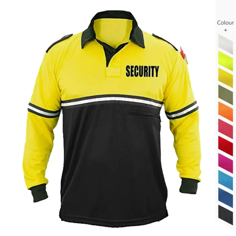 Custom-Construction-Work-Wear-Gi-Vis-Two-Tone-Security-Company-Uniforms-Reflective-T-Shirt-Safety-Unisex-Series-Polo-Shirt