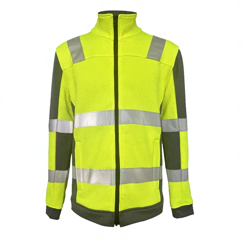 Custom Construction Work Wear Men's Reflective Safety Work Jacket Customizable Work Clothing