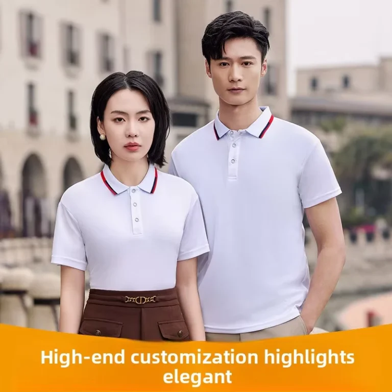 Custom-Corporate-Viscose-Polyester-Lapel-Short-Sleeve-Sweat-Wicking-Shirt