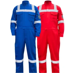 Custom Cotton Flame-Retardant Overalls with Reflective Strips for Electric Power Work