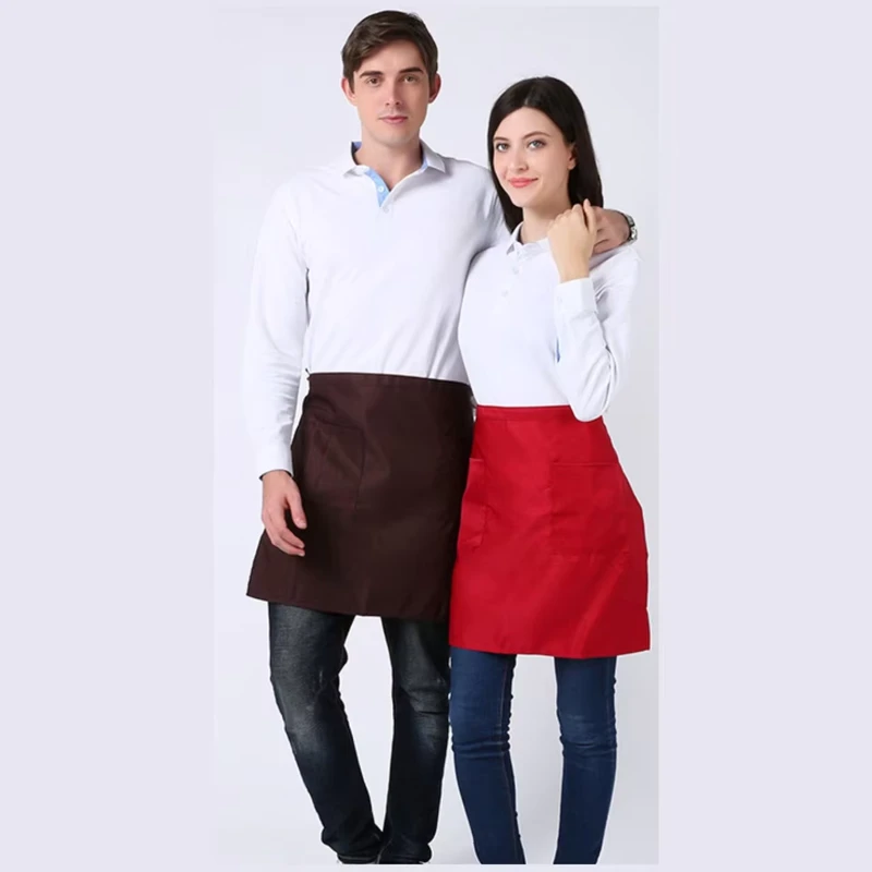 Custom Cotton Half Apron for Servers and Chefs