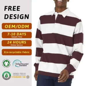 Custom Cotton Long Sleeves Polo Shirt Logo For Workplace Uniforms Advertising Leisure Wear Men’s Casual Polo Shirt