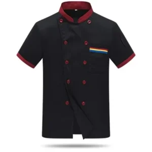 Custom Cotton-Polyester Chef Coat and Jacket, Black, Women’s Restaurant Chef Uniform