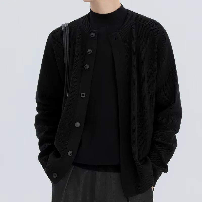 Custom Cozy Men's Knitted Casual Stylish Solid Sweater