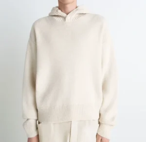Custom Crew Neck Hooded Winter Knit Sweater for Men, Oversized Casual Style