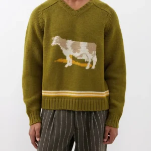 Custom Crew Neck Unisex Knitting Casual Winter Cashmere Cotton Oversized Graphic Intarsia Mens Pullover Sweater